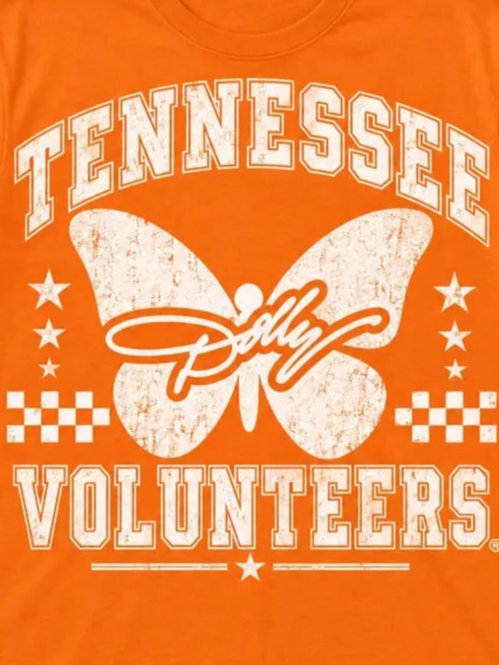Orange Tennessee Volunteers Butterfly Graphic Tee - Picture 2 of 4
